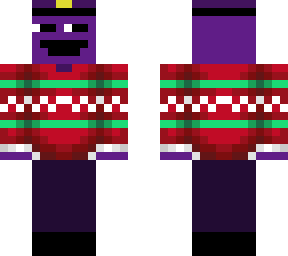 purple guy + christmas sweater