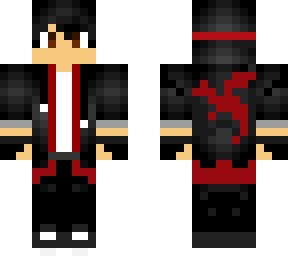 black jacket red guy