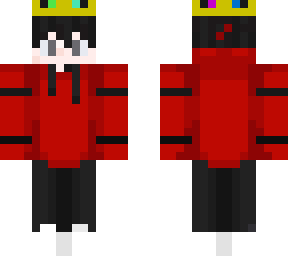 cool red skin with crown