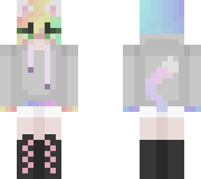 rainbow pastel kitty girl.