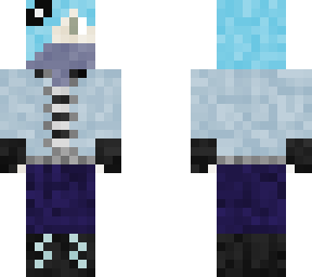 blue girl with bow