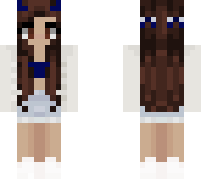 fille demon bleu foncer brune