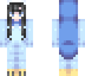 girl in blue penguin onesie