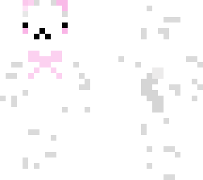 white kitty - pink bow