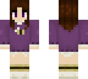 purple girl with bee shirt