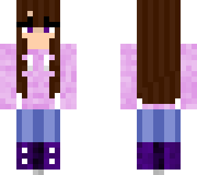 purple hoodie girl