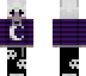 emo catboy purole with moon
