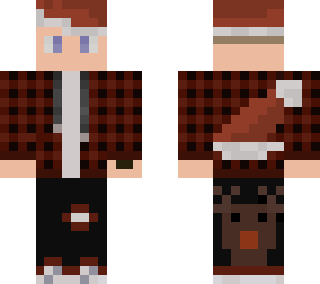 blond red plaid/flannel ( christmas version )