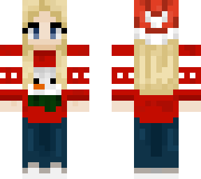 blonde christmas girl w jeans