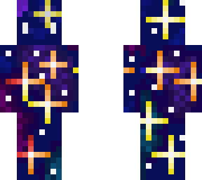 purple orange space guy