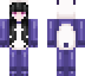 purple panda girl 2.0 pink eyes