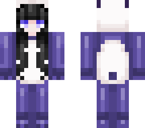 purple panda girl 2.0 purple / blue / indigo eyes