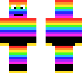 rainbow boy with gold highlights