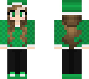 green christmas girl