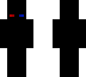 half red half blue