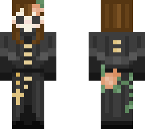 plague doctor girl dark brown hair