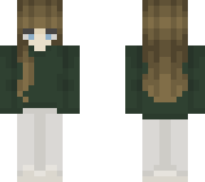 dark green sweater w white pants