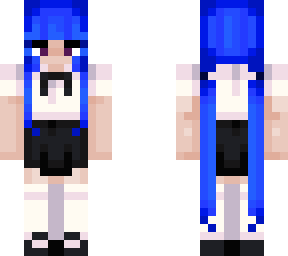 deep blue school girl (oc hibiki)