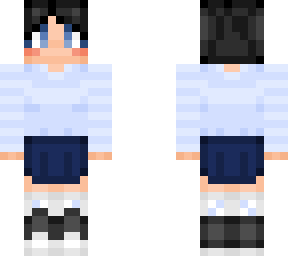 black blue girl aesthitic