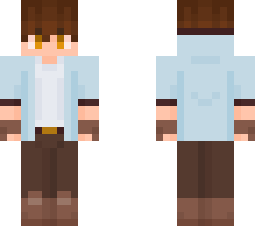 blue & brown gamer boy skin