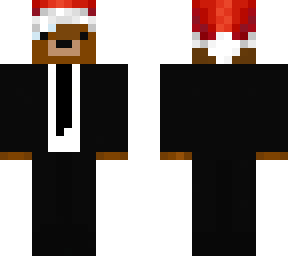 bear in suit with santa hat