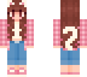pink flannel cat girl skin