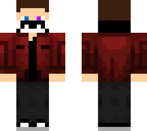 red leather biker w/ mask