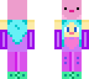 neon girl holding axolotal