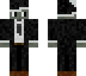 gray in a black suit