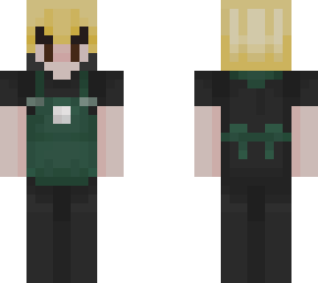 warrior in starbucks uniform