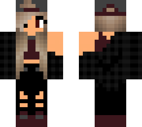 brown haired punk girl with red/black eyes (not mine, slightly edited)