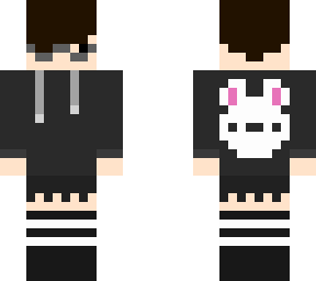 some person with bunny hoodie