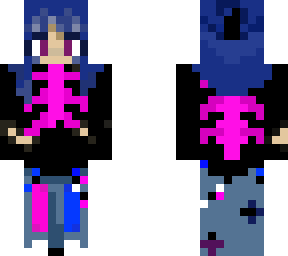 tv girl scene half up half down hair Minecraft Skin