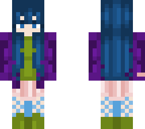 cute blue hair girl
