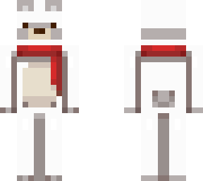 polar bear red scarf