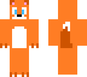 white and orange fox