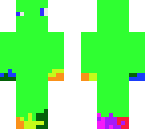 green guy stepped in paint