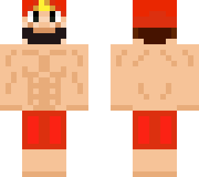 luigi swimming sixpack red