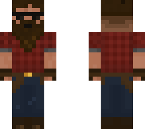 bearded flannel-blue jeans