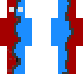 red and blue skin