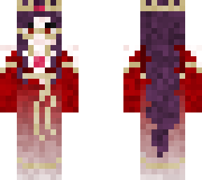 red queen elf with purple hair