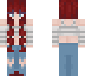 stripped shirt red hair