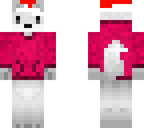 arctic fox w/ hoodie + santa hat