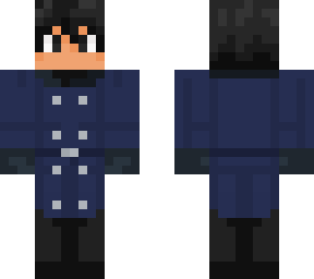 blue trenchcoat