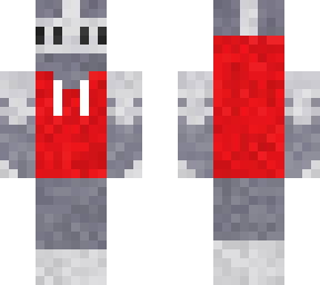 knight with sleeveless red hoodie