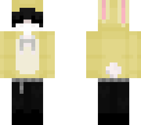 rabbit w black hair