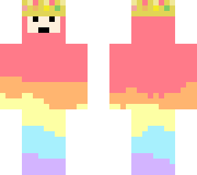 rainbow llama with crown
