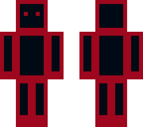 red neon guy with eyes