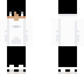 black hair boy with white hoodie