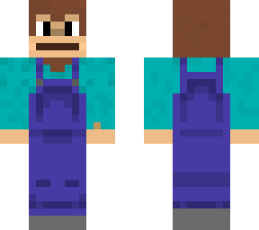 monkey with  suspender pants (blue)